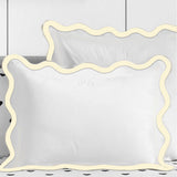 400TC Applique Scalloped Embroidery Cotton Duvet Cover Set