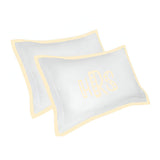 Monogram 400TC Cotton Edge Border Embroidery Pillow Sham