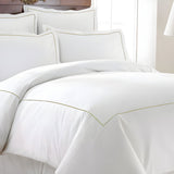 500TC Cotton Single Embroidery Sateen Solid Duvet Cover Set