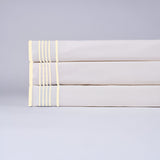 Smart Border 400TC Cotton Embroidery Sateen Solid Sheet Set