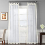 Smart Border 400TC Sateen Cotton Embroidery Curtain (Set Of 2)