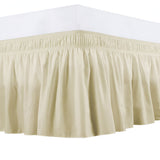400TC Sateen Solid Cotton Wrap Around Bed Skirt