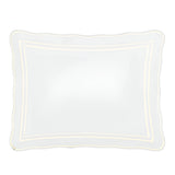 400TC Wavy Embroidery & Border Cotton Sateen Solid Pillow Sham