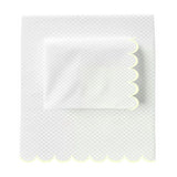Allena 400TC Cotton Scallop Embroidery Sateen Microcheck Sheet Set