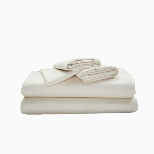 300TC Percale Solid Cotton Sheet Set