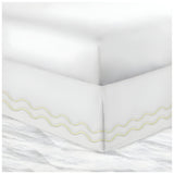 400TC Cotton Double Wavy Embroidered Tailored Bed Skirt