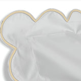 400TC Cotton Scallop Embroidery Sateen Solid Duvet Cover Set