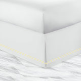400TC Sateen Solid Cotton Double Embroidered Tailored Bed Skirt