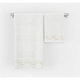 Double Wavy Embroidered Cotton Bath Towels (Set of 2)
