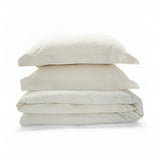 400TC Sateen Solid Cotton Round Duvet Cover Set