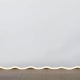 400TC Sateen Solid Cotton Scallop Embroidery Tailored Bed Skirt