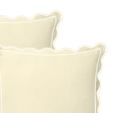400TC Luxurious Scallop Embroidery & Border Cotton Euro Sham