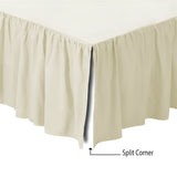 400TC Sateen Solid Cotton Gathered Bed Skirt