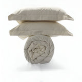 400TC Sateen Solid Cotton Round Duvet Cover Set