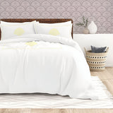 Leafy Embroidered Cotton Sateen Duvet Cover Set