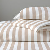 400TC Stripe Border Frame Cotton Sateen Duvet Cover Set