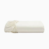 400TC Luxurious Single Embroidery Sateen Solid Cotton Fitted Sheet