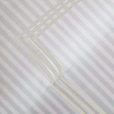 400TC Cotton Sateen Triple Edge Embroidery Stripe Duvet Cover Set