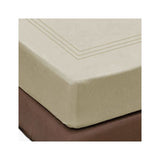 400TC Luxurious Triple Embroidery Sateen Solid Cotton Fitted Sheet