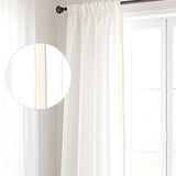 400TC Cotton Sateen Classic Embroidery Cotton Curtain (Set Of 2)