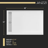 Stellar Series 76 in. x 45-48 in. Sliding Frameless Shower Door with Alcove Shower Base - Multiple Finishes