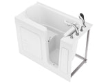 ANZZI Value Series 26" x 53" Therapeutic Walk-In Tub with Dual Hydrotherapy (Air & Water), Inline Heater, and Quick Fill Faucet, White