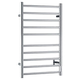 ANZZI Crete Series 10-Bar Wall Mounted Towel Warmer (20.86" W x 34.25" H), Dual Installation, Digital Timer, Rhino Alloy Certified Stainless Steel