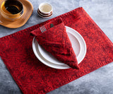Red Napkins - Floral Napkins