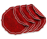 Red Fabric Placemats – Cotton Jacquard