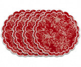 Round Scalloped Placemats - Jacquard