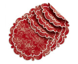 Round Red Placemats - Jacquard Placemat