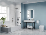 Soho/Saba 60" L x 30" W Non-Jetted Soaker Bathtub, Front Skirted Alcove Drop-In Tub with Drain, Marine Grade Acrylic, White