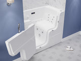 FULLY LOADED Wheelchair Access Walk-in Tub with Air and Whirlpool Jets Hot Tub | Quick Fill Waterfall Tub Filler with 6 Setting Handheld Shower Sprayer | Including Aromatherapy, LED Lights, V-Shaped Back Jets, and Auto Drain