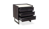 Paloma 3 Drawer Nightstand Charcoal Grey