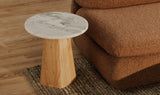 Evelyn Accent Table Ashen Gray Matrix Marble