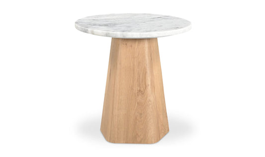 Evelyn Accent Table Ashen Gray Matrix Marble