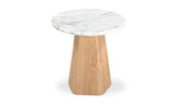 Evelyn Accent Table Ashen Gray Matrix Marble