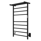 ANZZI Eve Series 8-Bar Towel Warmer (23.6" W x 39" H) with Top Shelf, Digital Control, Dual Installation, Rhino Alloy Certified Stainless Steel
