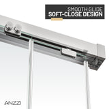Ward Series 44 to 48 in. x 76 in. Frameless Sliding Shower Door with 3/8" (10mm) Tempered Clear Glass