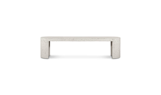 Lyon Outdoor Bench White Terrazzo