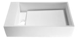 Pascal Solid Surface Vessel Sink in Matte White