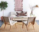 Lenorah Pink&White Textured Throw Pillow - Clearance
