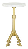 Maurice Side Table White & Gold