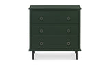 Reagan 3 Drawer Nightstand Deep Green