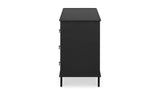 Reagan 6 Drawer Dresser Black