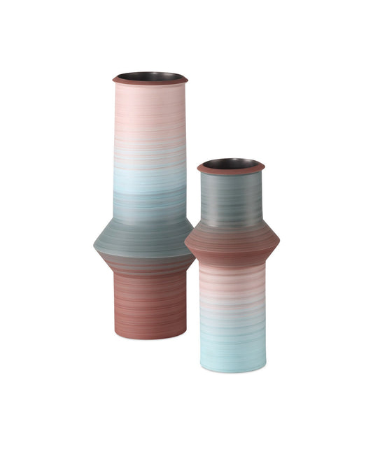 Happy 80's Blue & Red Vase Set of 2