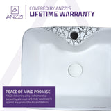 Belgian Stitch Series Ceramic Vessel Sink in Grey