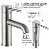 Valle Single Hole Single Handle Bathroom Faucet in Brushed Nickel