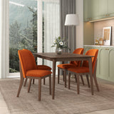 Kaitlyn Burnt Orange Velvet Dining Chair (Set Of 2)