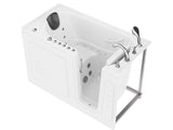 ANZZI Nimbus Series 30 in. L x 59 in. W Dual Jetted Bathtub in White with Microbubbles Jet